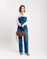Jumpsuit a fascia in denim BLU MARINO - K696