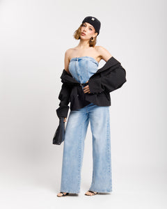 Jumpsuit in denim con zip - K688 slc
