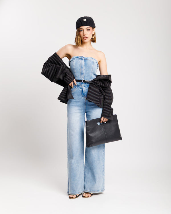 Jumpsuit in denim con zip - K688 slc