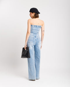 Jumpsuit in denim con zip - K688 slc