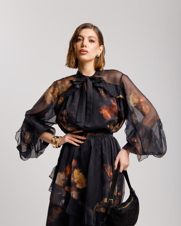 Coord-set in seta stampato - EC12883