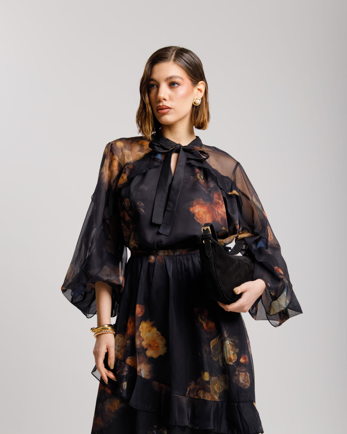 Coord-set in seta stampato - EC12883