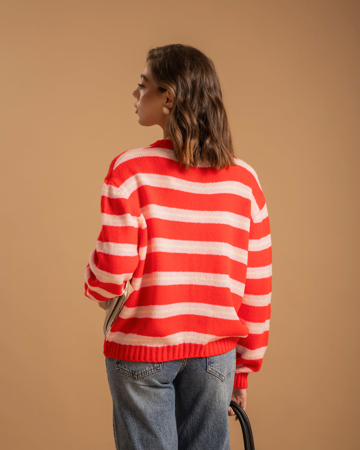 Cardigan in lana a righe - 21687
