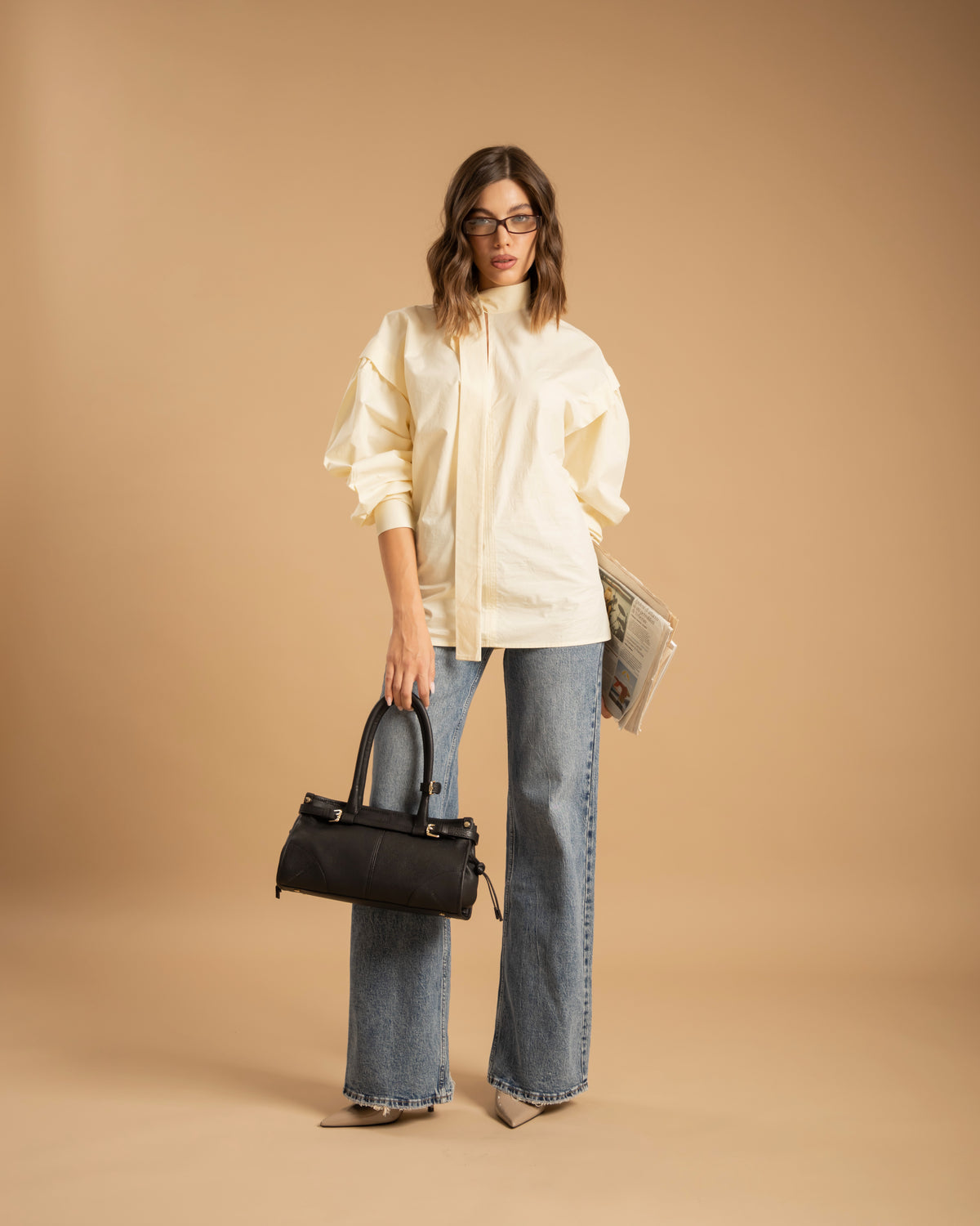 Camicia con fiocco - H13757