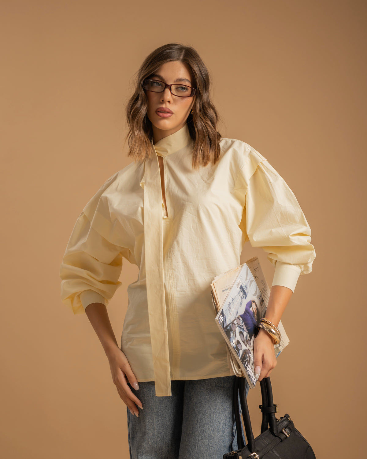 Camicia con fiocco - H13757