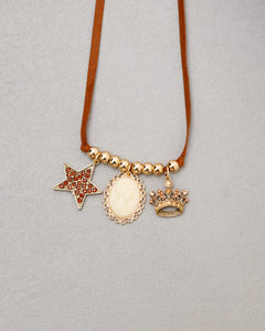 Collana in suede con pendenti - LD02