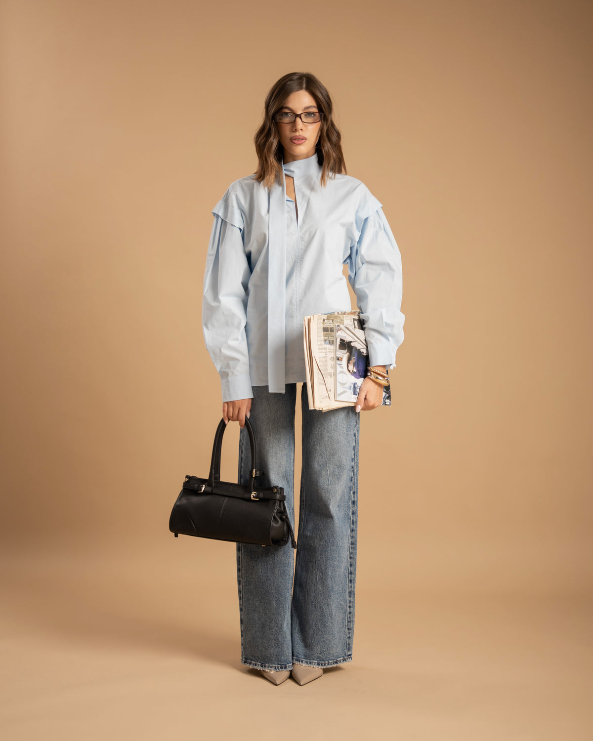 Camicia con fiocco - H13757