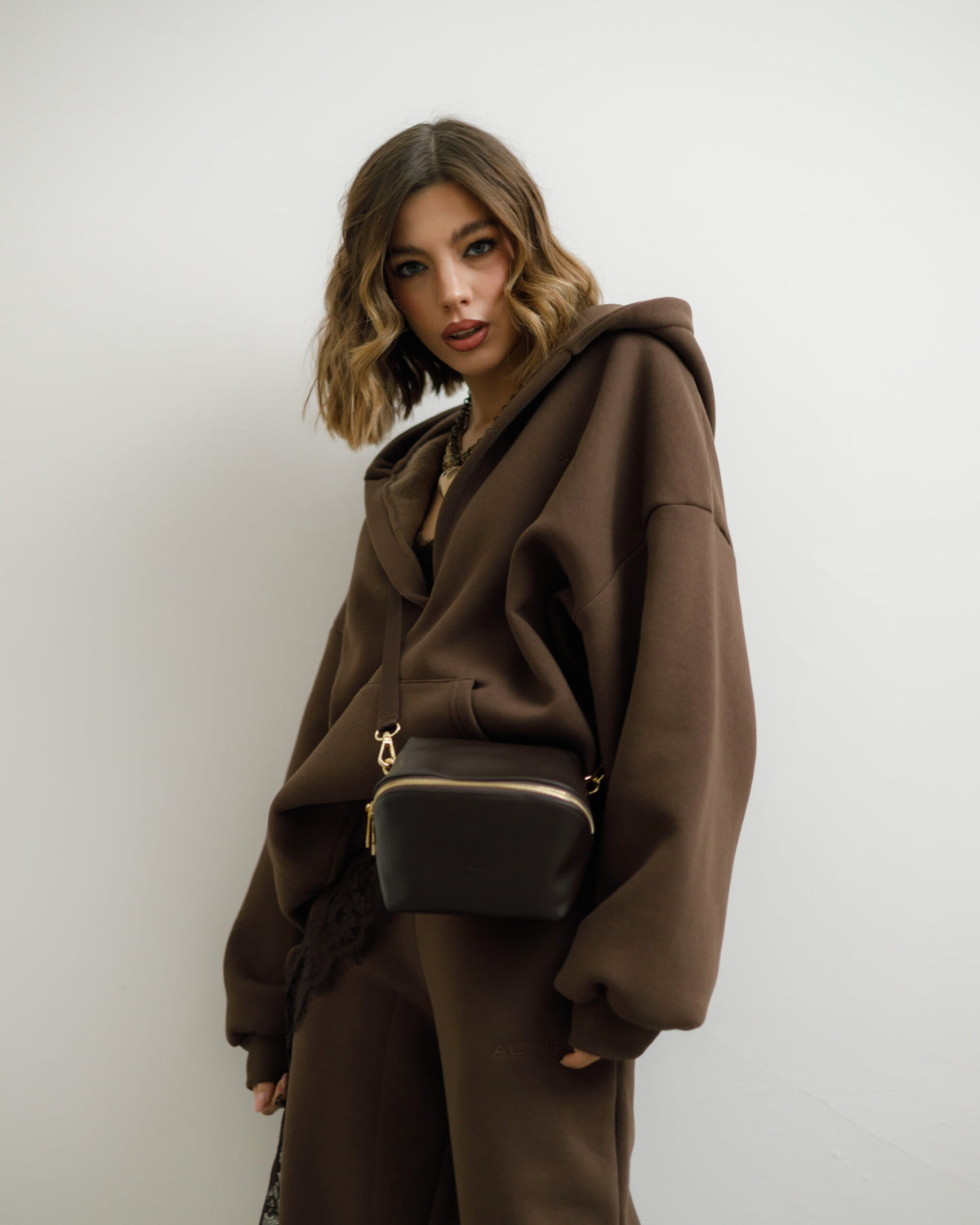 Borsa in pelle ALMA testa di moro - LOVING BAGS