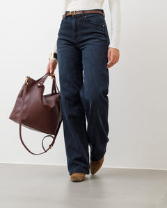 Borsa in pelle OLIVIA bordeaux - LOVING BAGS