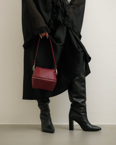 Borsa in pelle ALMA bordeaux - LOVING BAGS