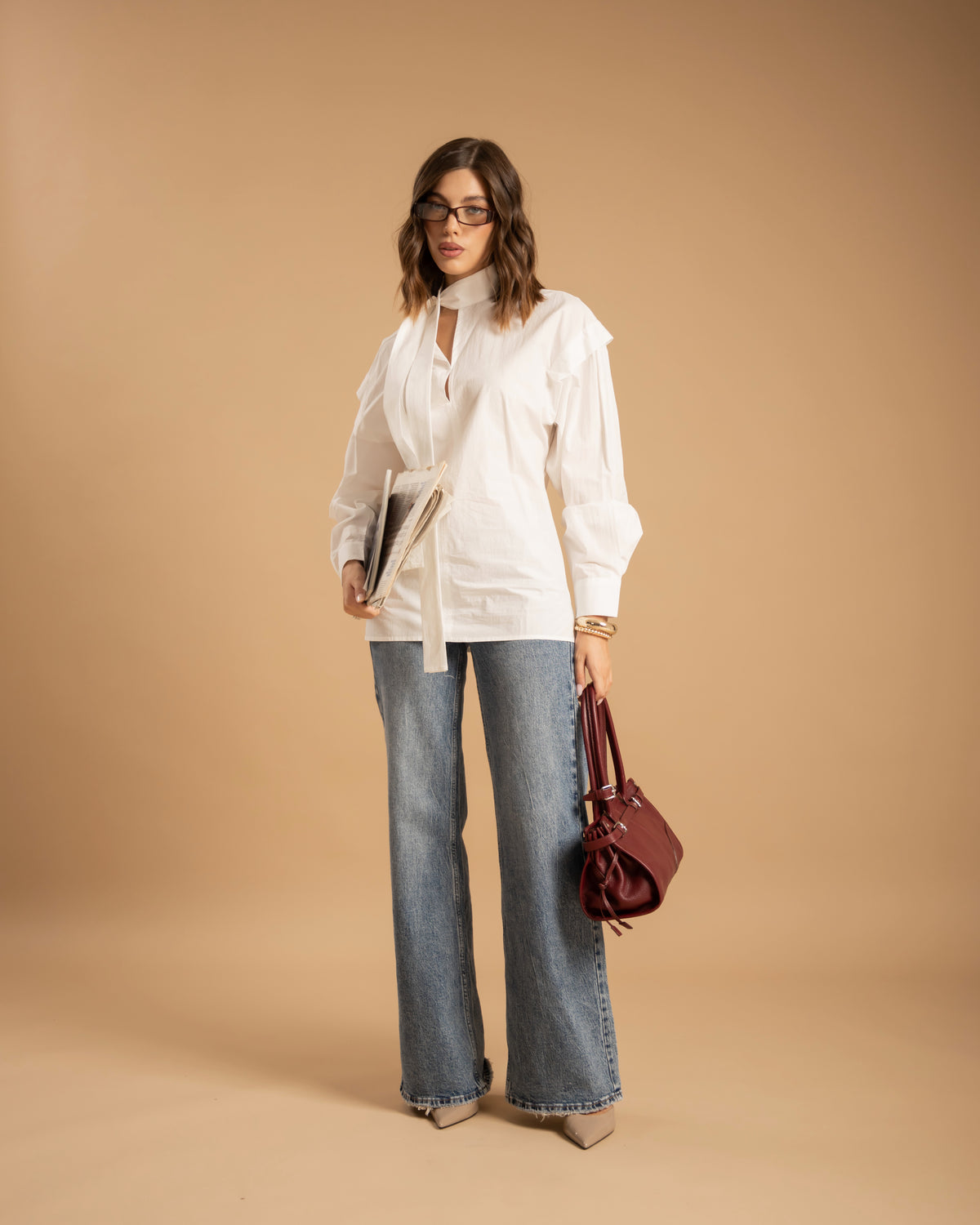 Camicia con fiocco - H13757
