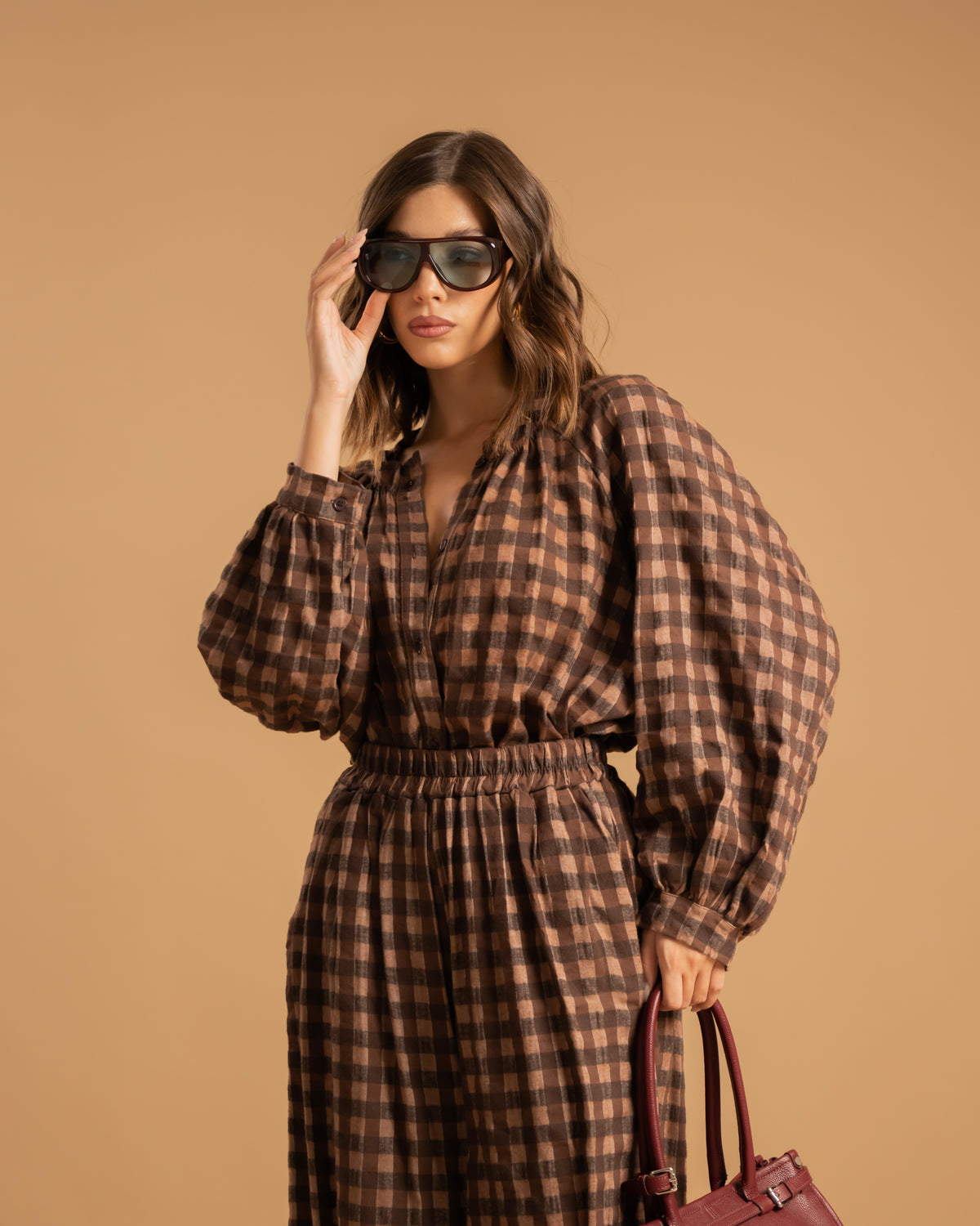 Camicia ampia tartan - 3211