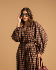 Camicia ampia tartan - 3211