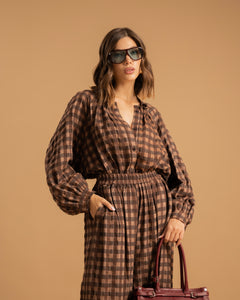 Camicia ampia tartan - 3211