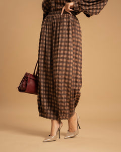 Pantaloni ballon tartan - 2994