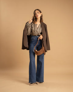 Jeans palazzo blu marino - 9690
