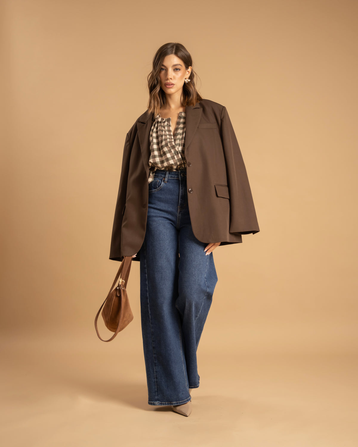 Jeans palazzo blu marino - 9690