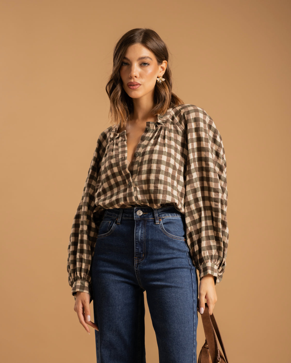 Camicia ampia tartan - 3211
