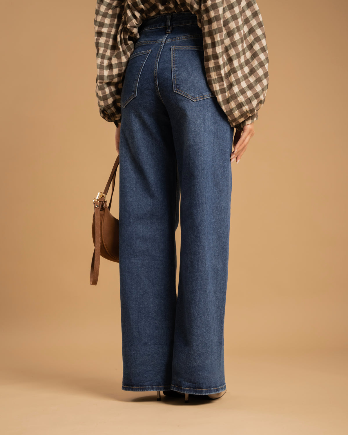 Jeans palazzo blu marino - 9690