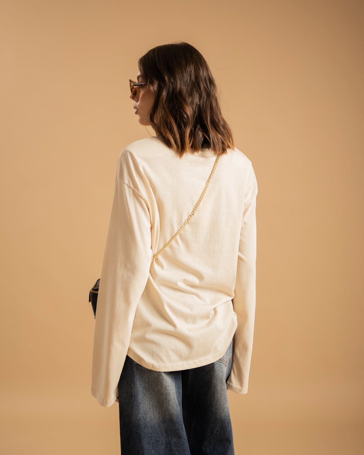 Maglia in cotone con stampa BEIGE - H16133