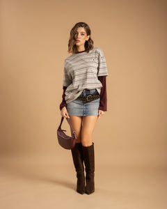 Maglia a righe combinata - H69778