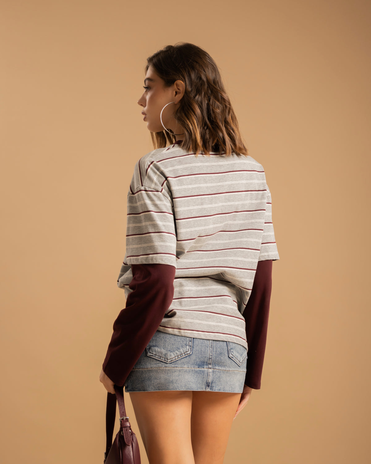 Maglia a righe combinata - H69778