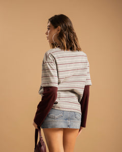 Maglia a righe combinata - H69778