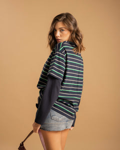 Maglia a righe combinata - H69778