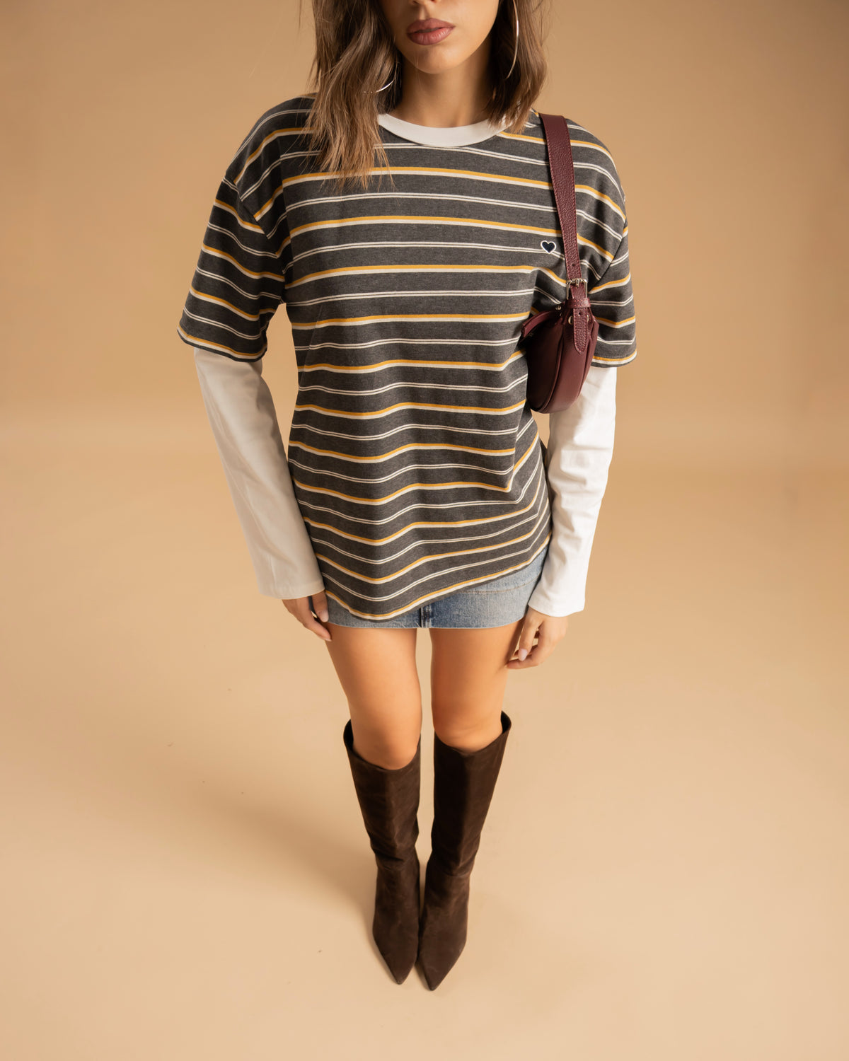 Maglia a righe combinata - H69778