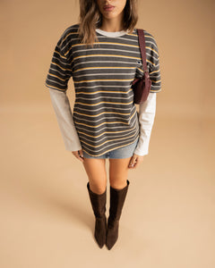 Maglia a righe combinata - H69778