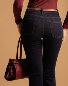 Jeans a zampa blu scuro - Flor-9