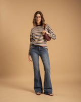 Jeans a zampa blu slavato - JH9096