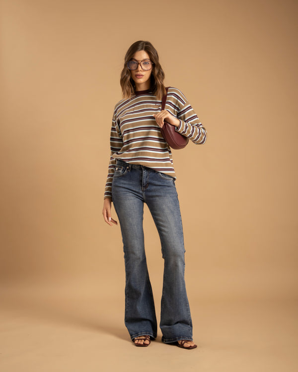 Maglia in cotone a righe BONJOUR - H70270