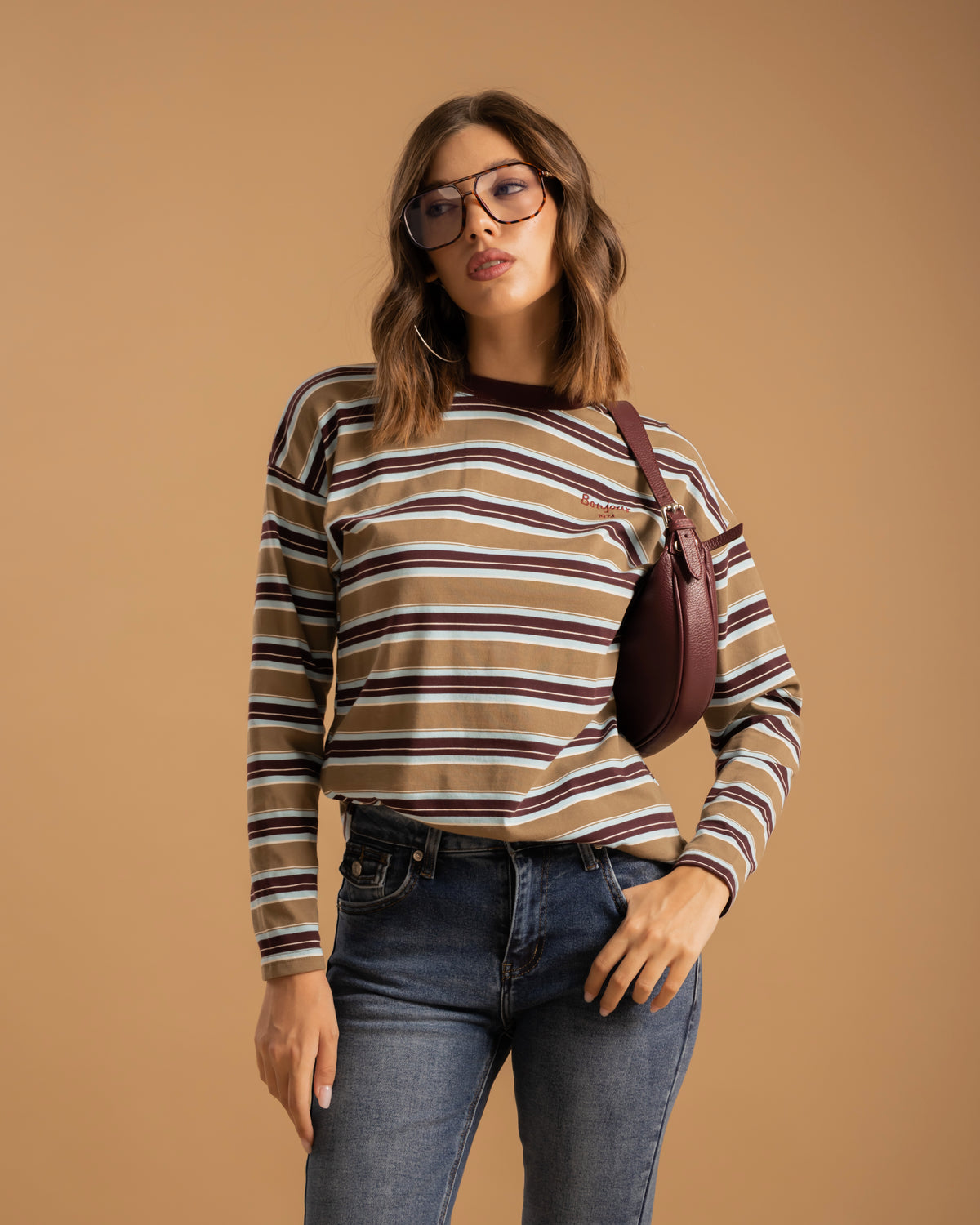 Maglia in cotone a righe BONJOUR - H70270