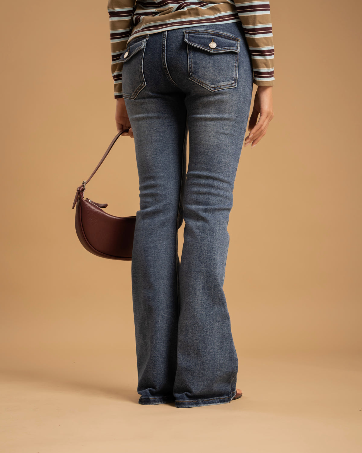 Jeans a zampa blu slavato - JH9096