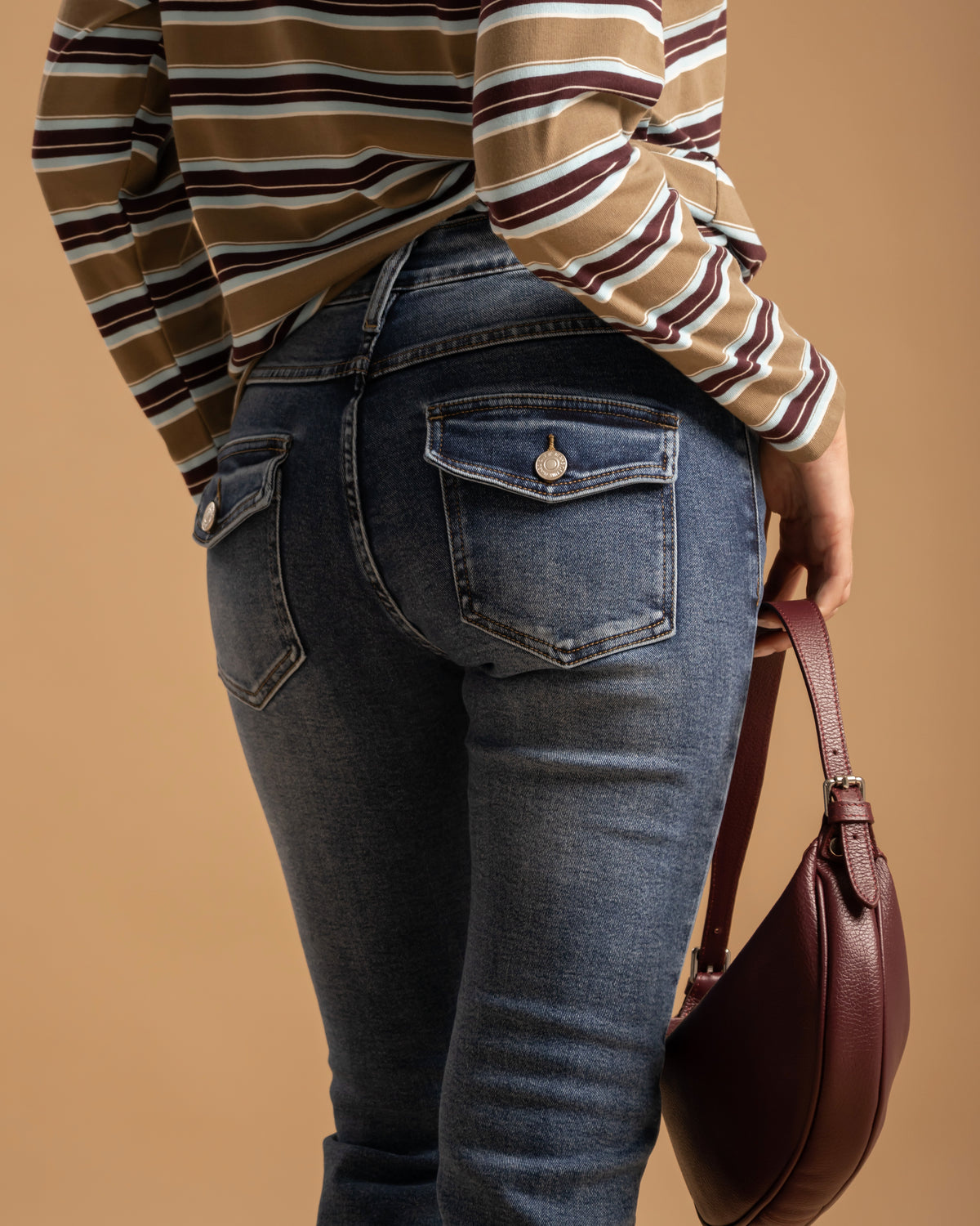 Jeans a zampa blu slavato - JH9096