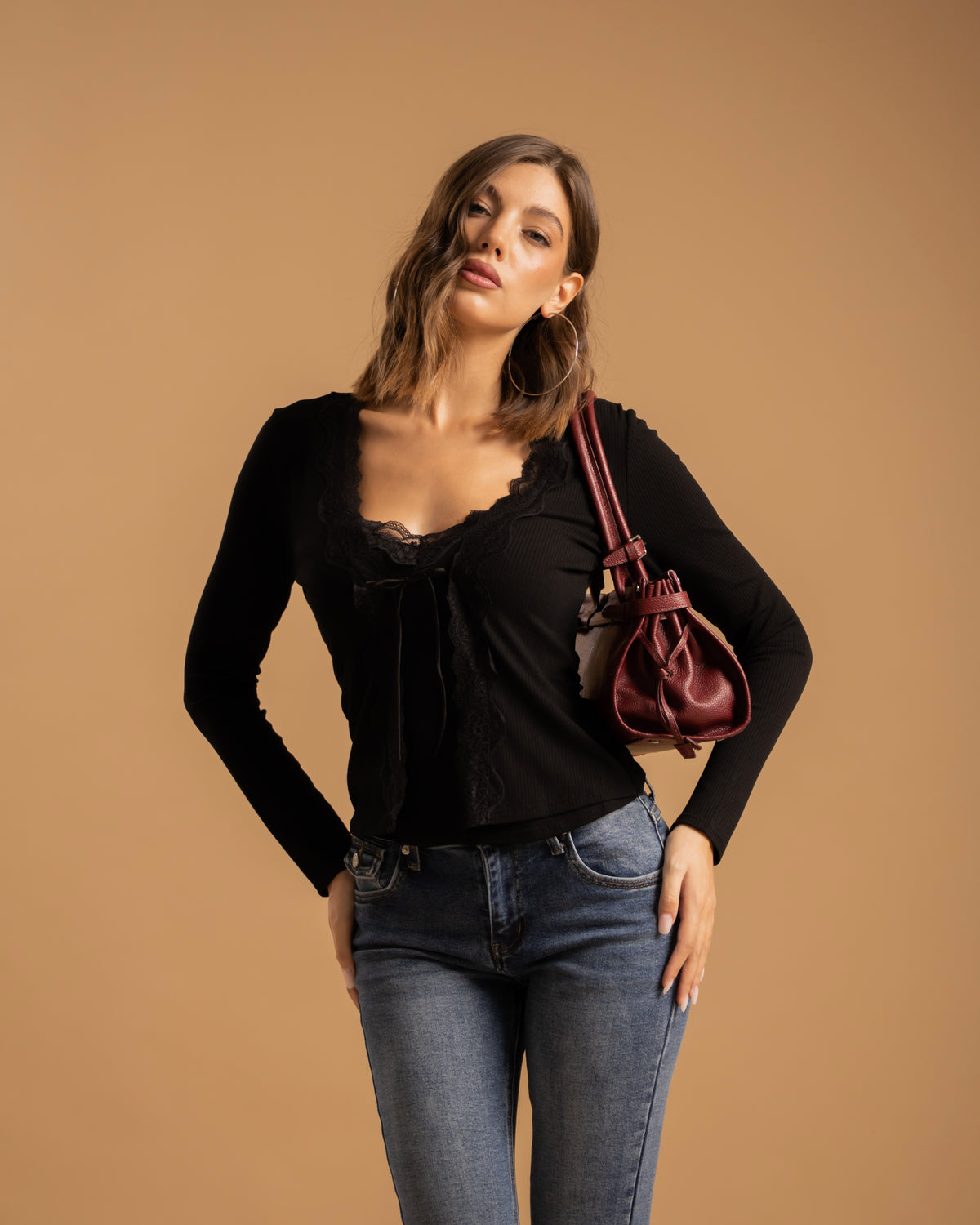 Maglia combinata in viscosa - 70699