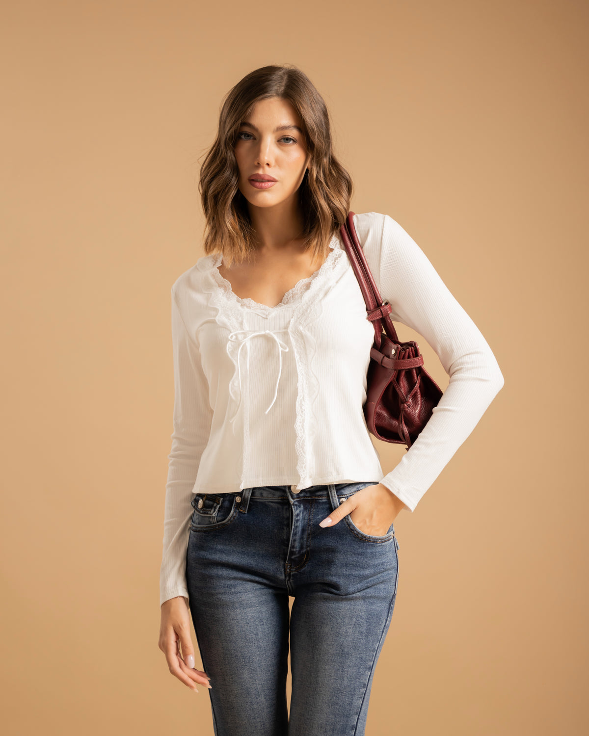 Maglia combinata in viscosa - 70699