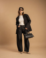 Jeans ballon gessato - H5797