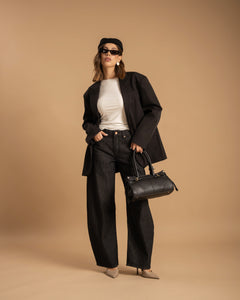 Jeans ballon gessato - H5797