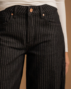 Jeans ballon gessato - H5797