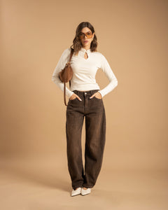 Maglia aderente con alamari - H70659