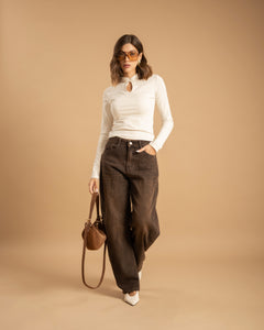 Maglia aderente con alamari - H70659