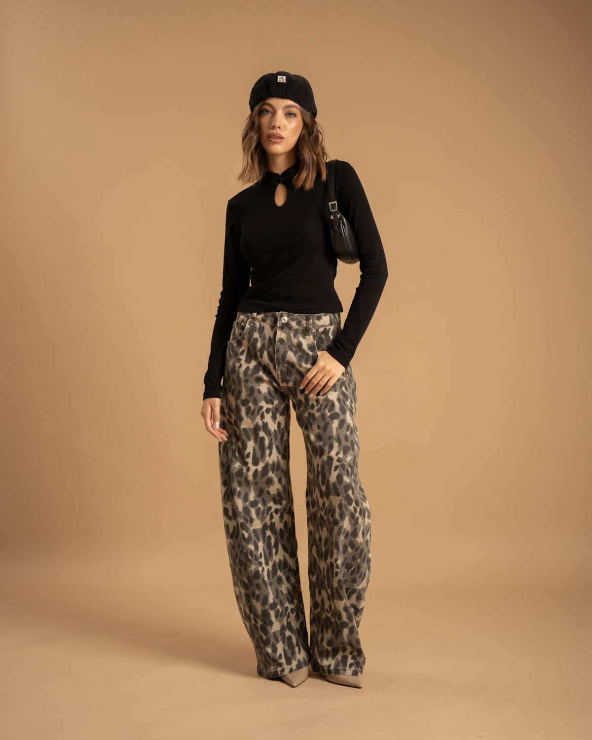 Jeans ballon animalier - T261