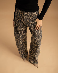Jeans ballon animalier - T261