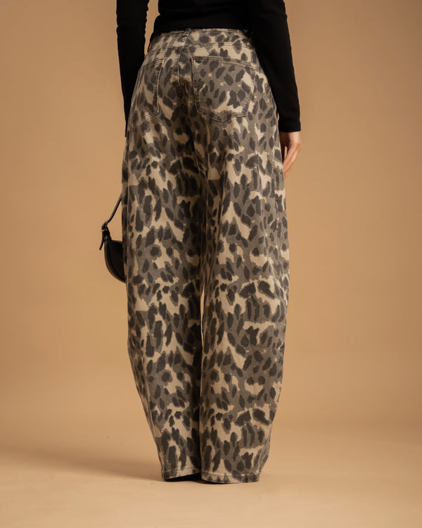 Jeans ballon animalier - T261