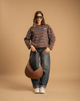 Jeans ballon con piega - H5780