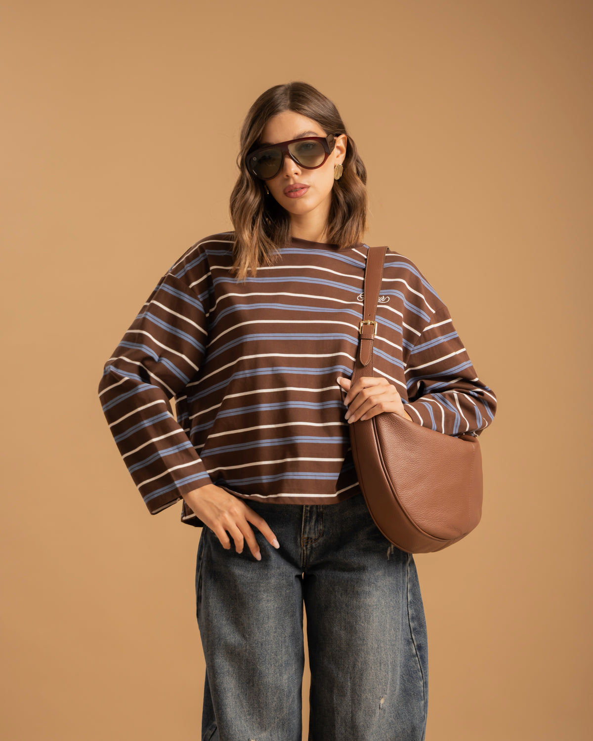 Maglia in cotone a righe AMOUR - H69780