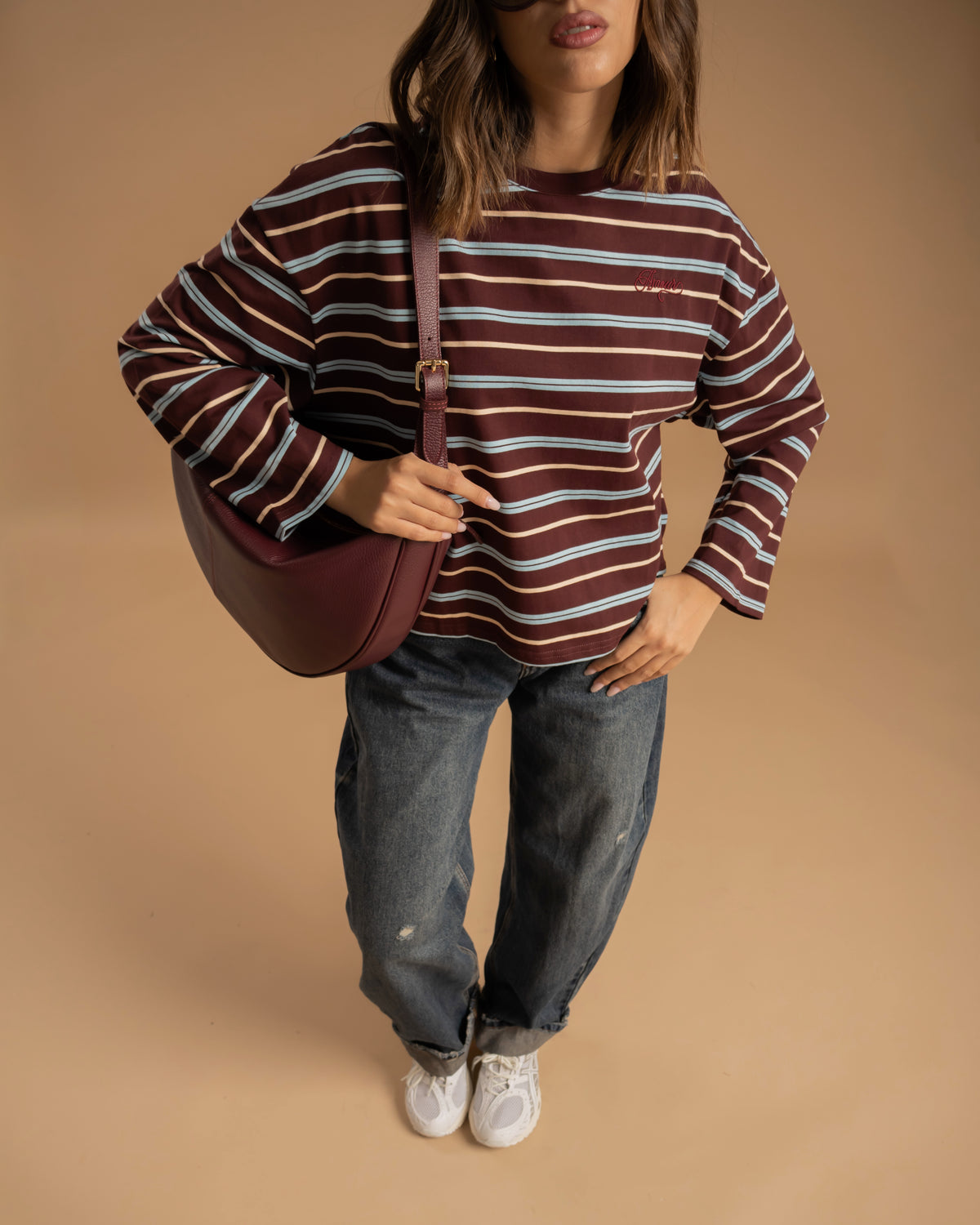 Maglia in cotone a righe AMOUR - H69780