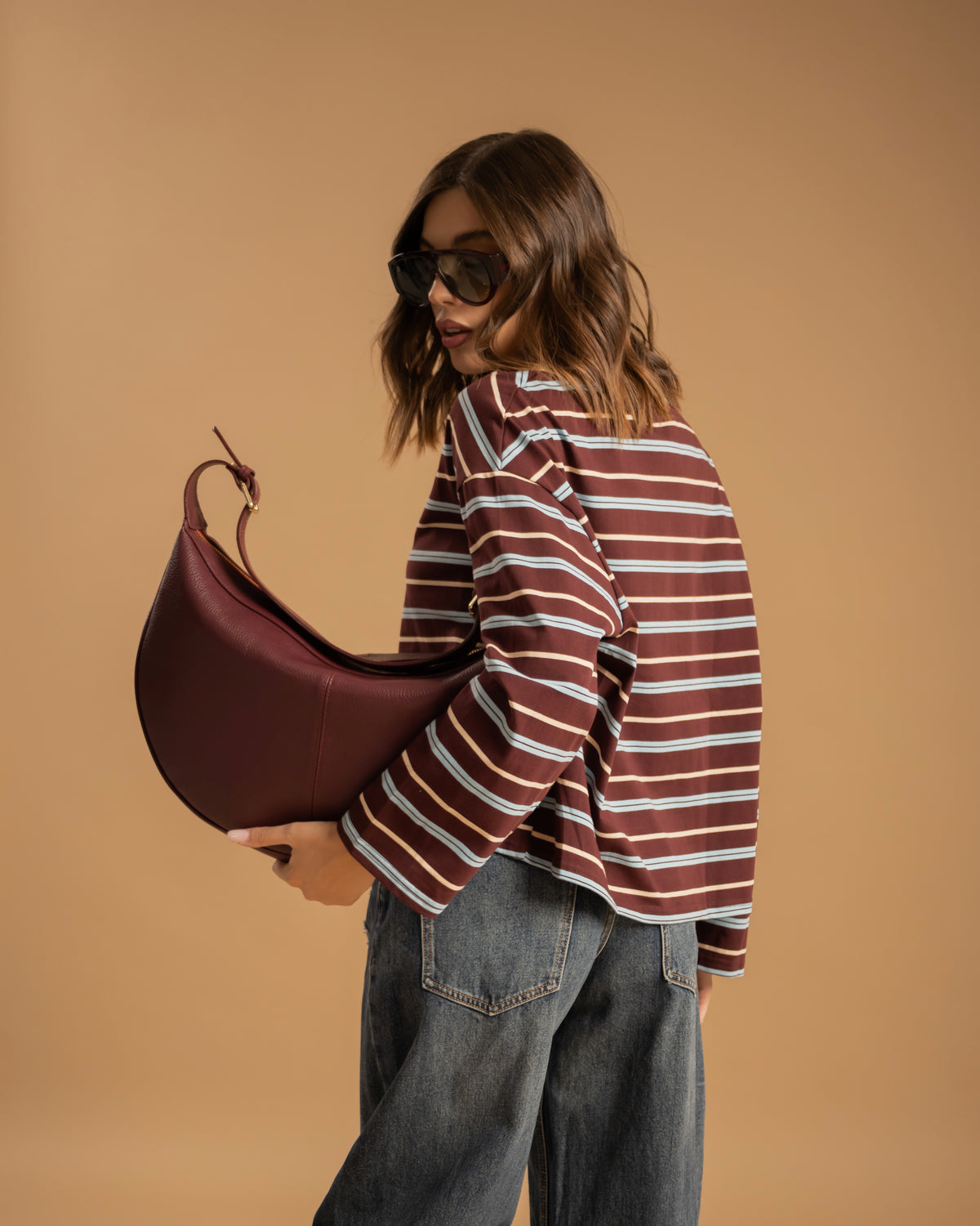Maglia in cotone a righe AMOUR - H69780